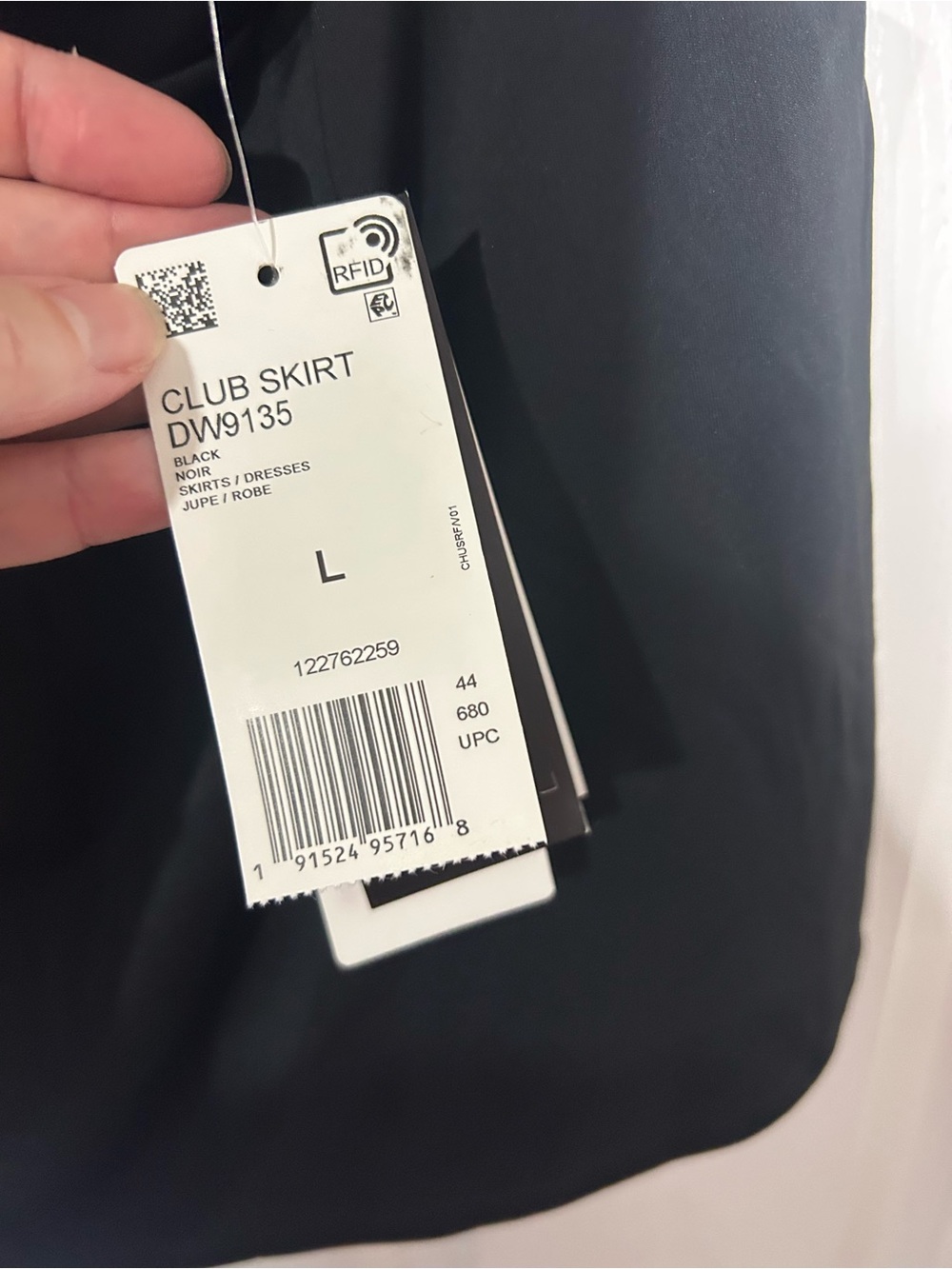 Adidas Club Skirt Tennis Golf Black build in shorts Pockets Size Large Athletic - Picture 10 of 14